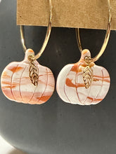 Load image into Gallery viewer, Tie Dye Pumpkin Hoops 2
