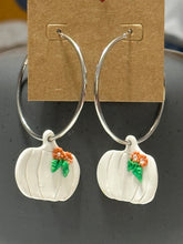 Load image into Gallery viewer, White Pumpkin Hoops
