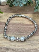 Load image into Gallery viewer, Silver with White Beads
