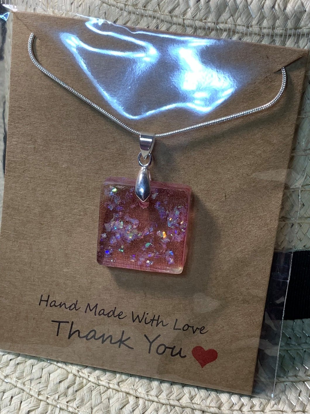 Pink Sparkle Square