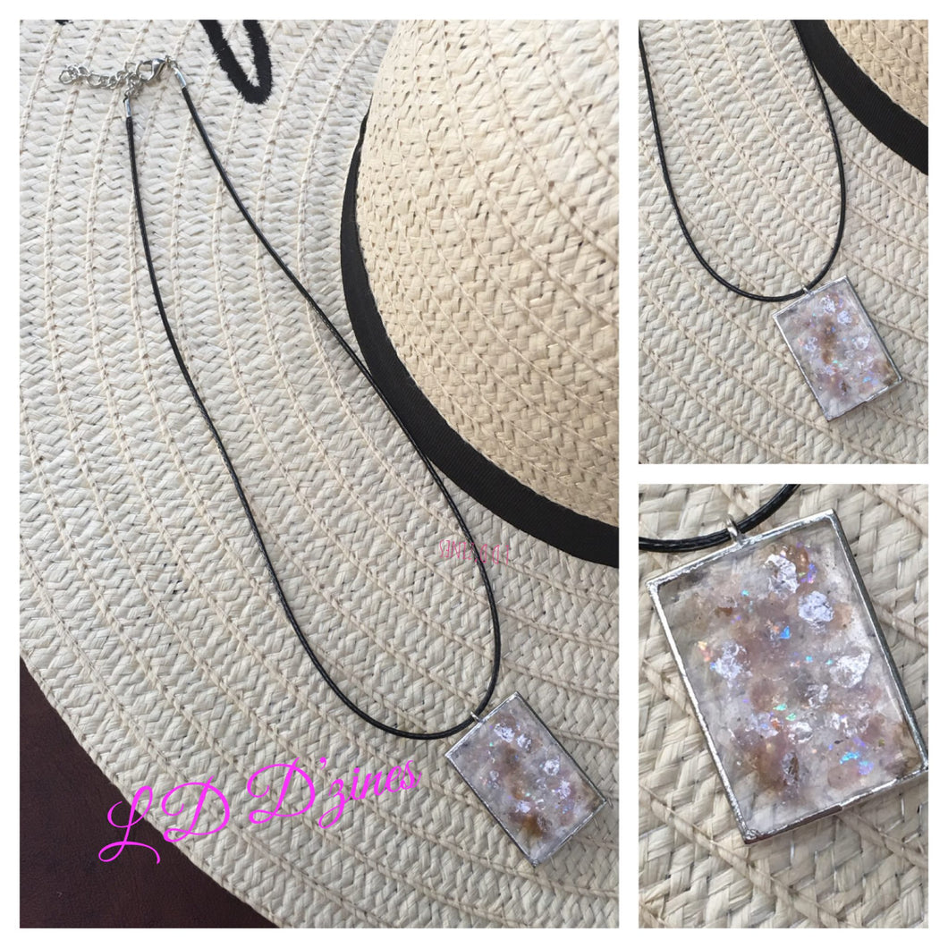 Tan Flaked Rectangle