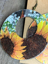 Load image into Gallery viewer, Sunflower Wood Earrings
